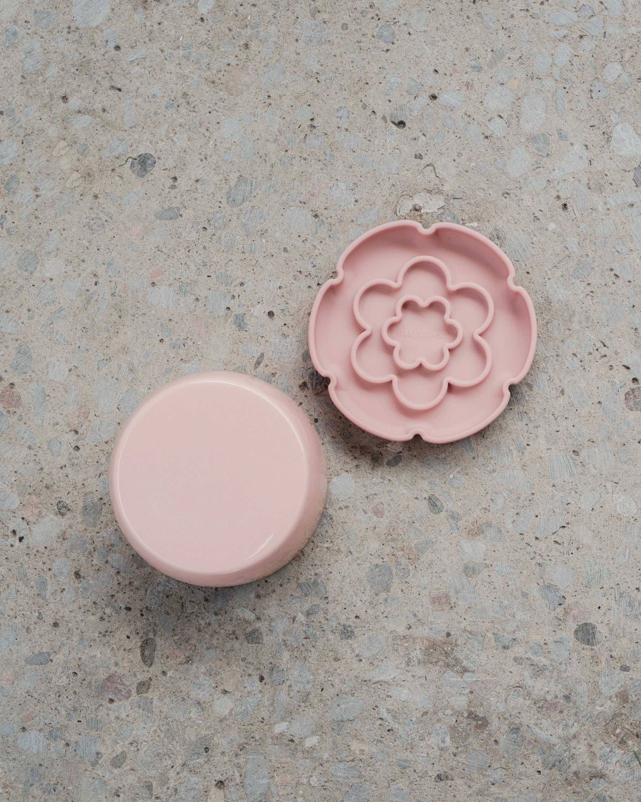 Dexypaws 抬高式陶瓷猫碗，带慢食功能，腮红粉，7.75盎司，猫用