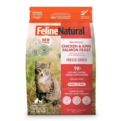 Feline Natural Chicken & King Salmon Feast Freeze Dried Cat Food