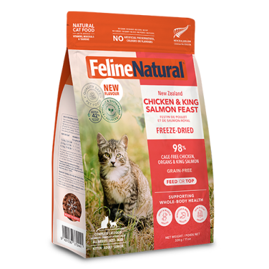Feline Natural 鸡肉和帝王鲑盛宴冻干猫粮