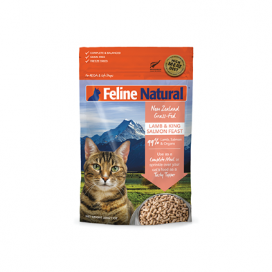 Feline Natural Lamb & King Salmon Feast Freeze-Dried Cat Food