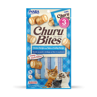 INABA Churu Bites Chicken Recipe Wraps Tuan with Scallop Recipe Cat Treat 1.05oz