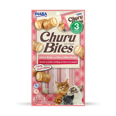 INABA Churu Bites Chicken Recipe Wraps Tuna with Salmon Recipe Cat Treat 1.05oz