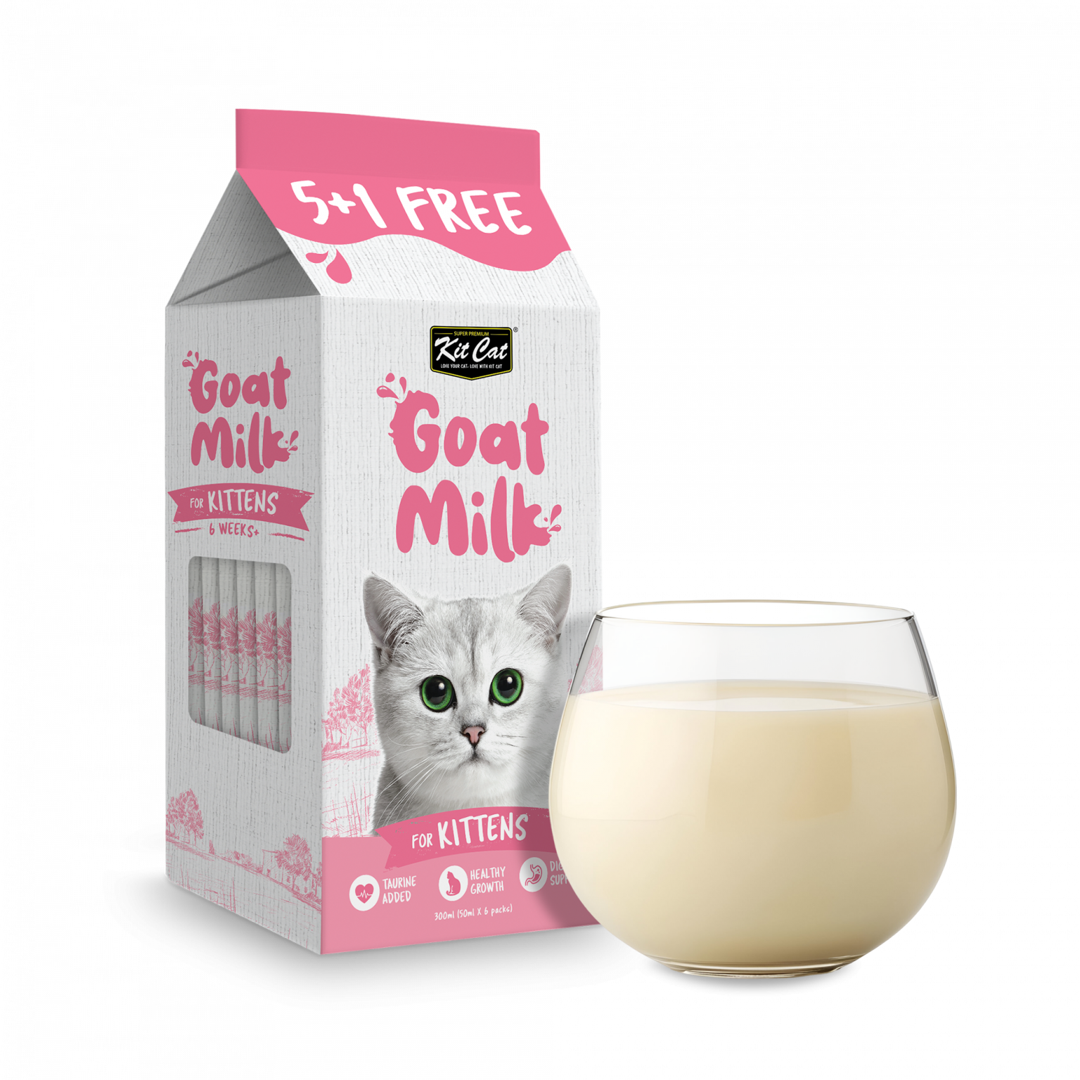 KitCat Lactose-Free Goat Milk For Kittens 6 x 50ml