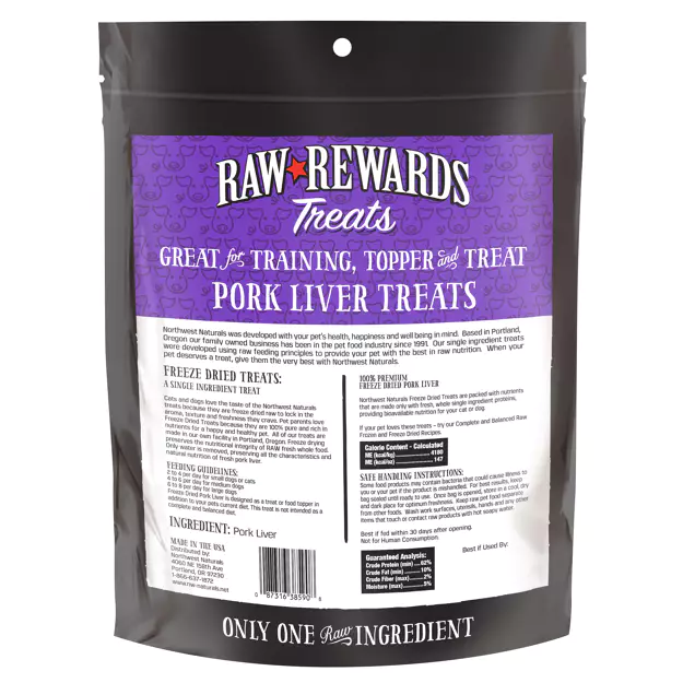 Northwest Naturals Freeze-dried Treats 283g - Pork Liver