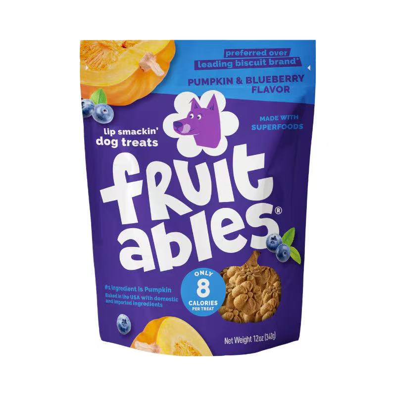 Fruitables Pumpkin & Blueberry Flavor Dog Treat 12 oz