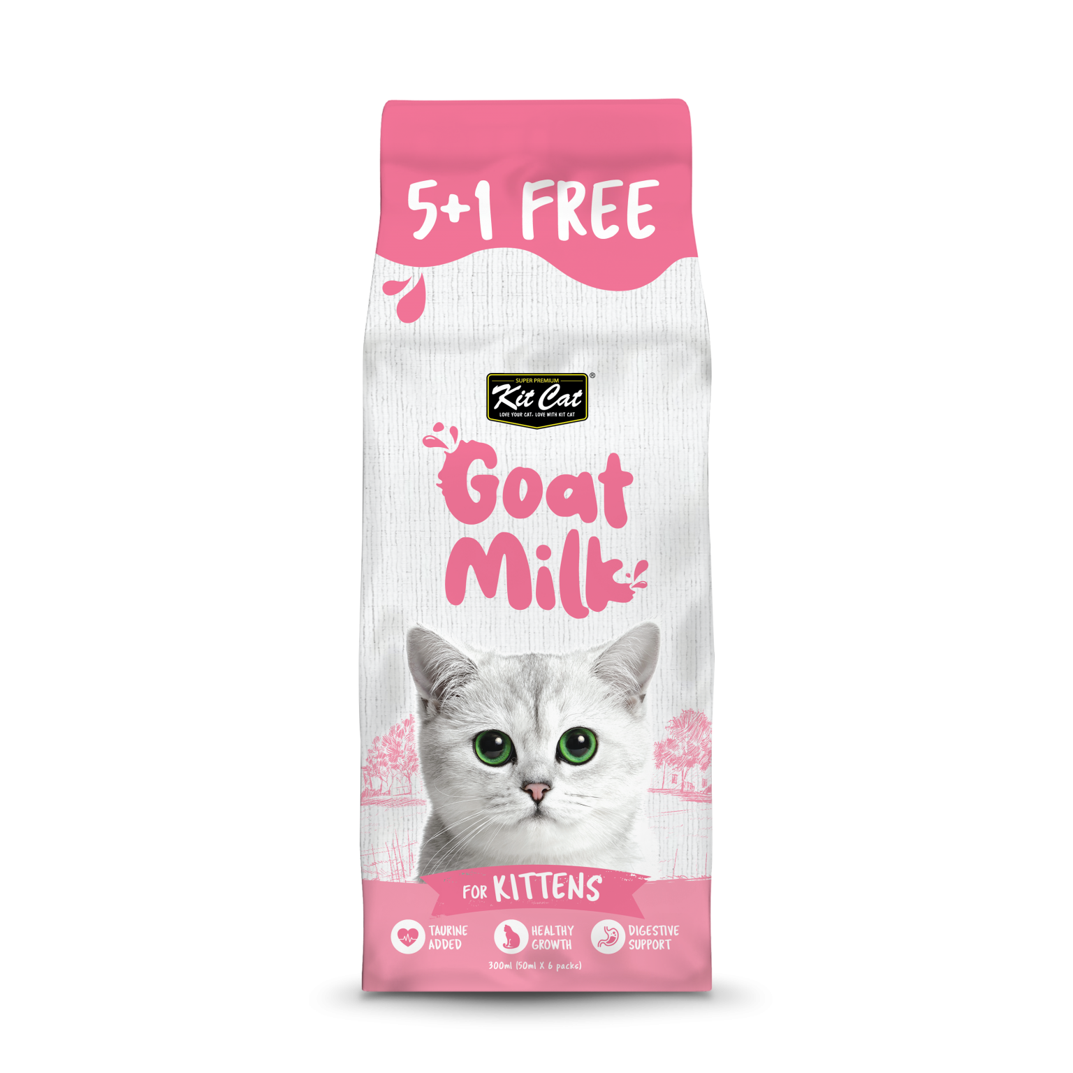 KitCat Lactose-Free Goat Milk For Kittens 6 x 50ml
