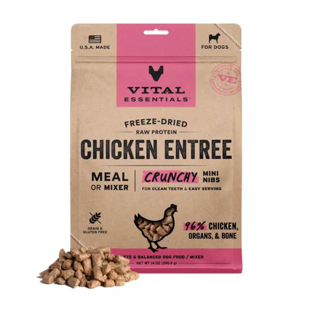 Vital Essentials Freeze-Dried Raw Crunchy Mini Nibs Dog Food Chicken
