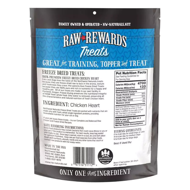 Northwest Naturals Freeze-dried Treats 283g - Chicken Heart