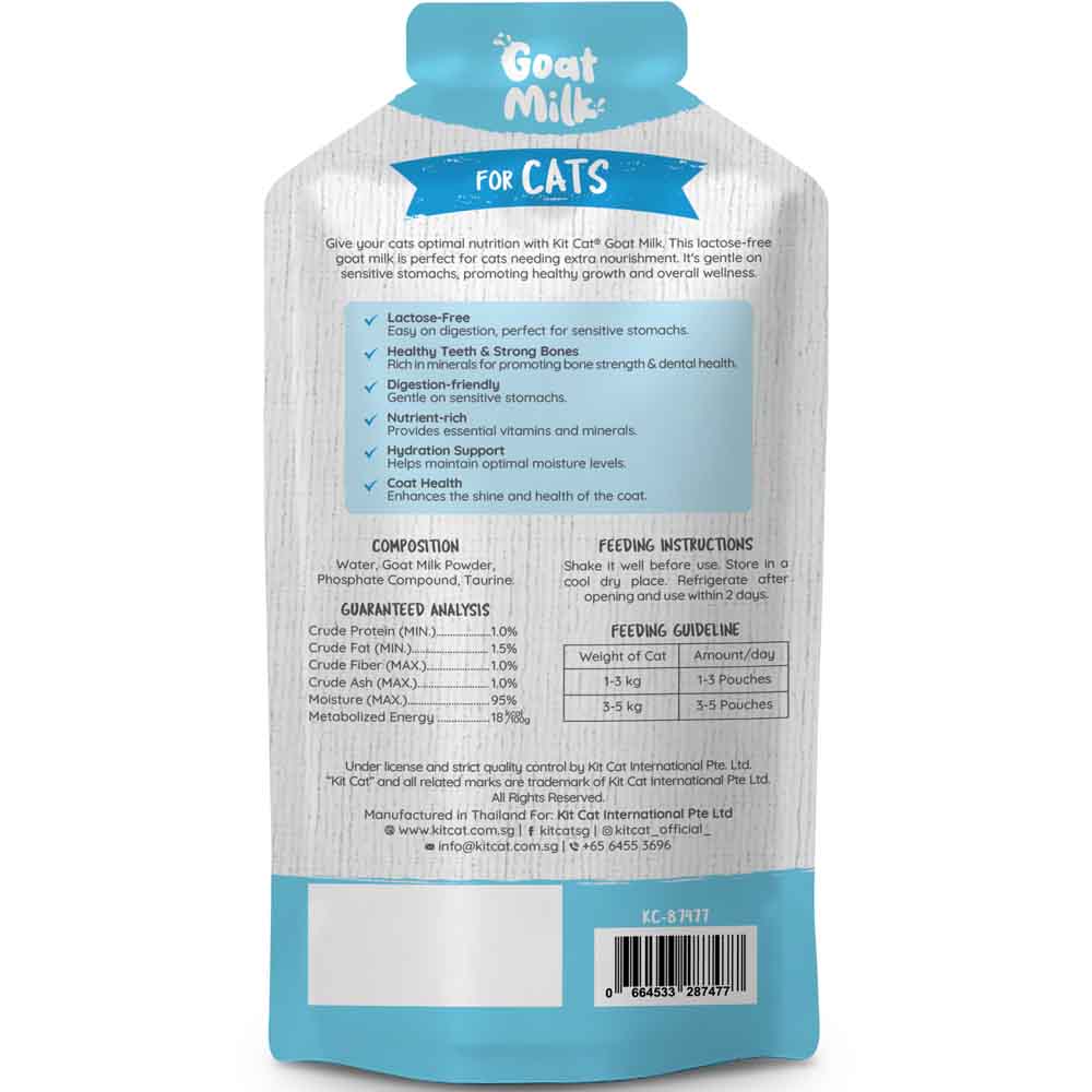 KitCat Lactose-Free Goat Milk For Cats 6 x 50ml