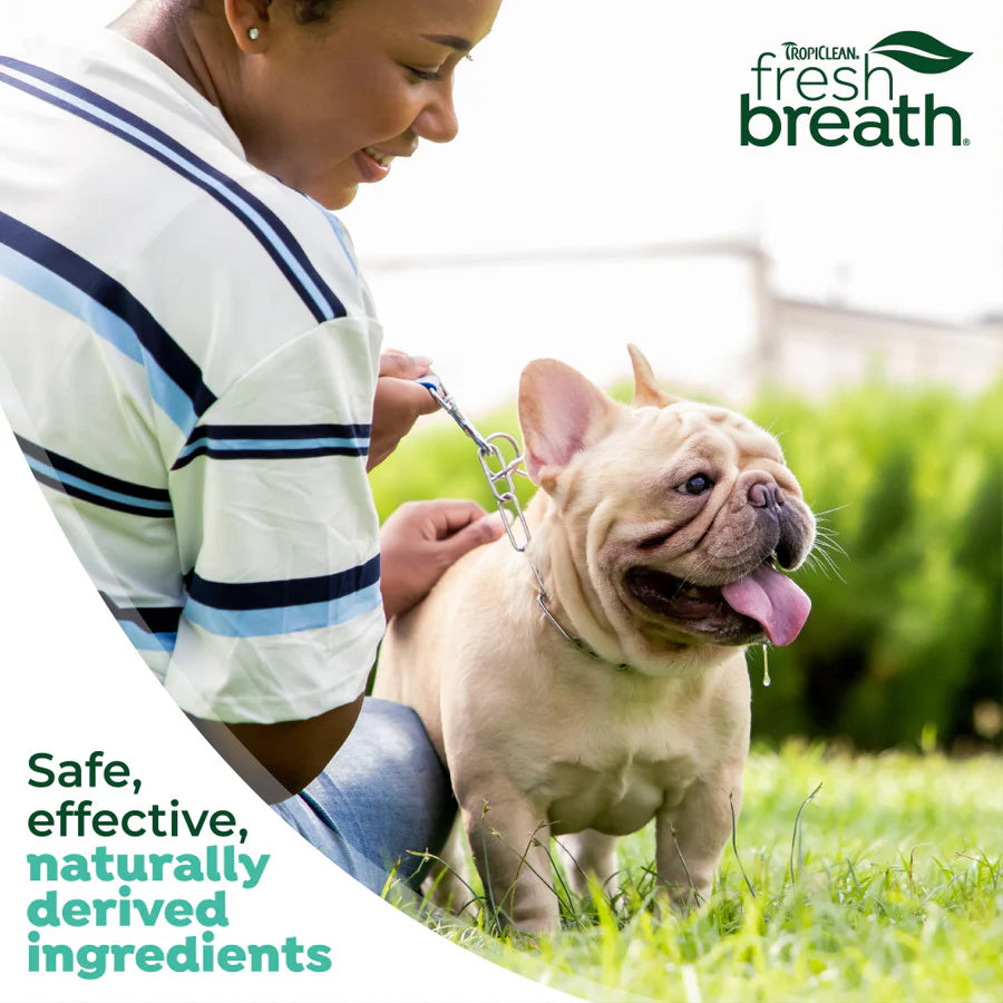 Tropiclean Fresh Breath Triple Flex Toothbrush For Small & Medium Dogs