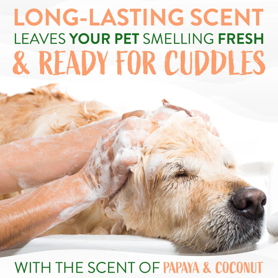 TropiClean Papaya & Coconut 2-In-1 Shampoo and Conditioner for Pets 20oz